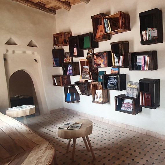 La bibliothèque de la Maison de l'Oralité d'Aît Ben Haddou