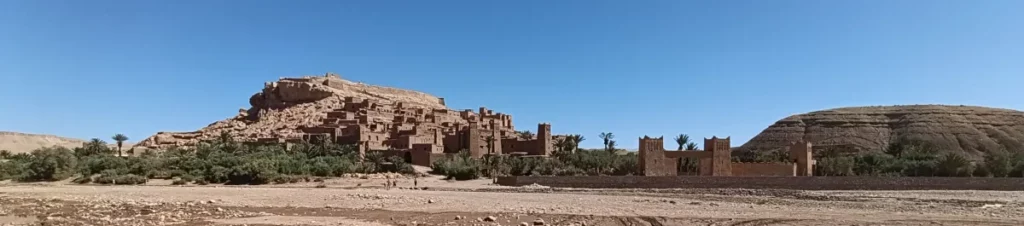 Panoramic view of Ait Ben Haddou